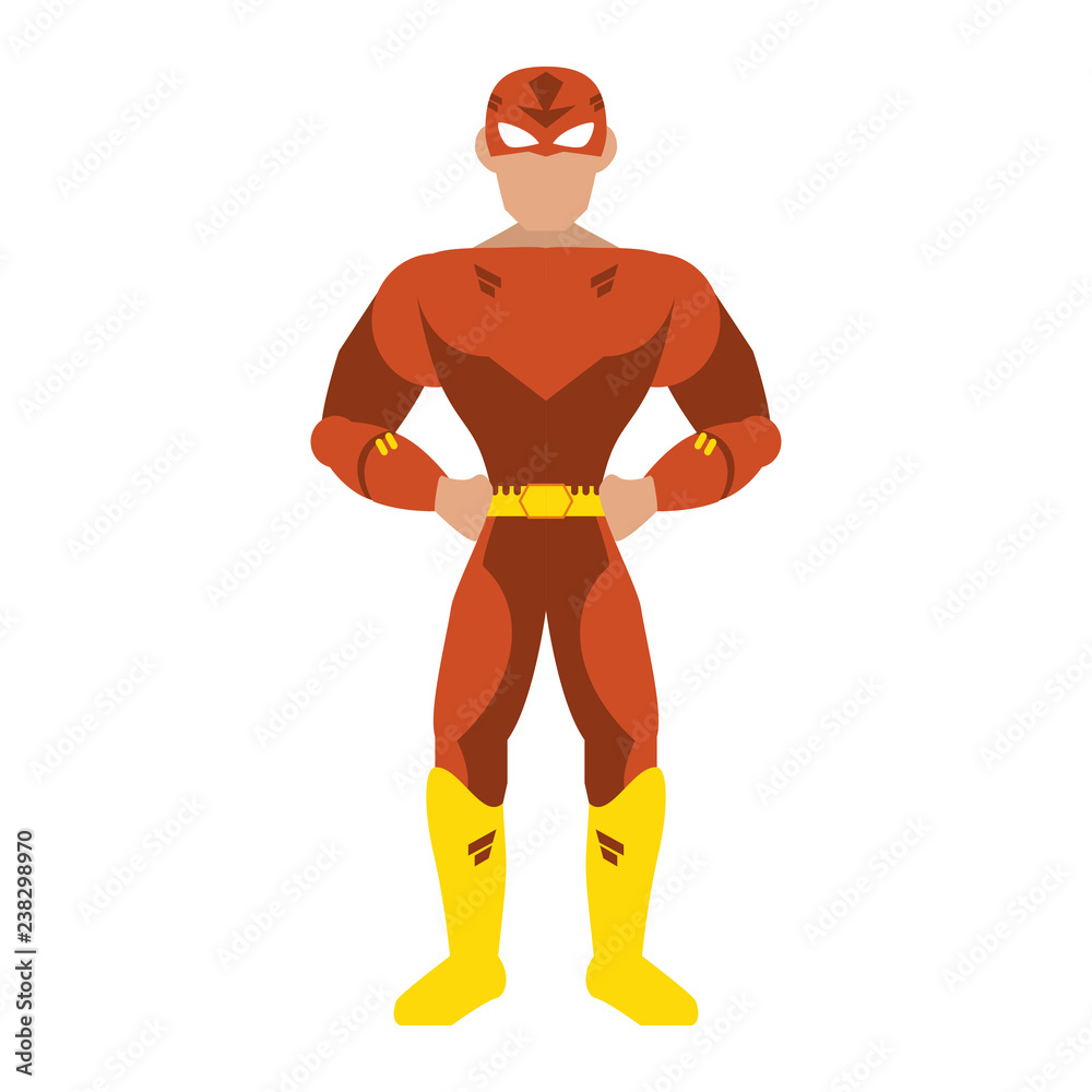 Superhero character cartoon