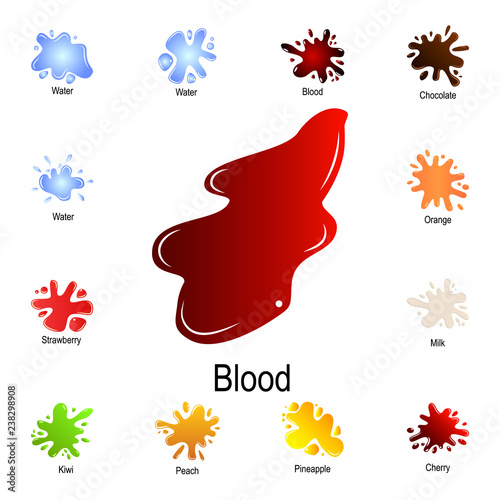 blood sprays icon. Detailed set of color splash. Premium graphic design. One of the collection icons for websites, web design, mobile app