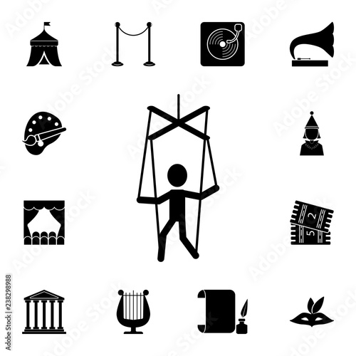 puppet icon. Detailed set of theater icons. Premium graphic design. One of the collection icons for websites, web design, mobile app