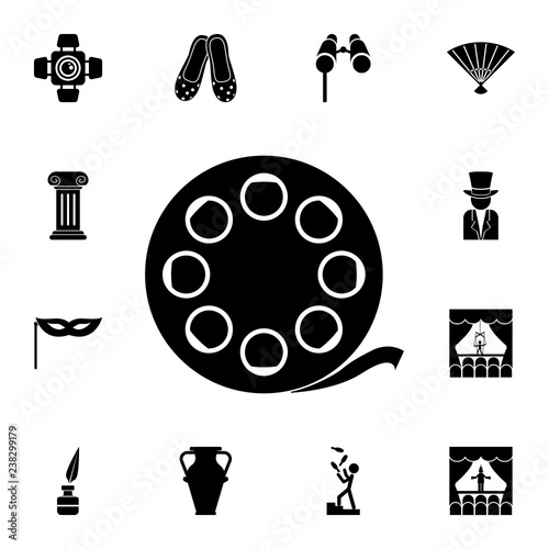 cinematographic tape icon. Detailed set of theater icons. Premium graphic design. One of the collection icons for websites, web design, mobile app