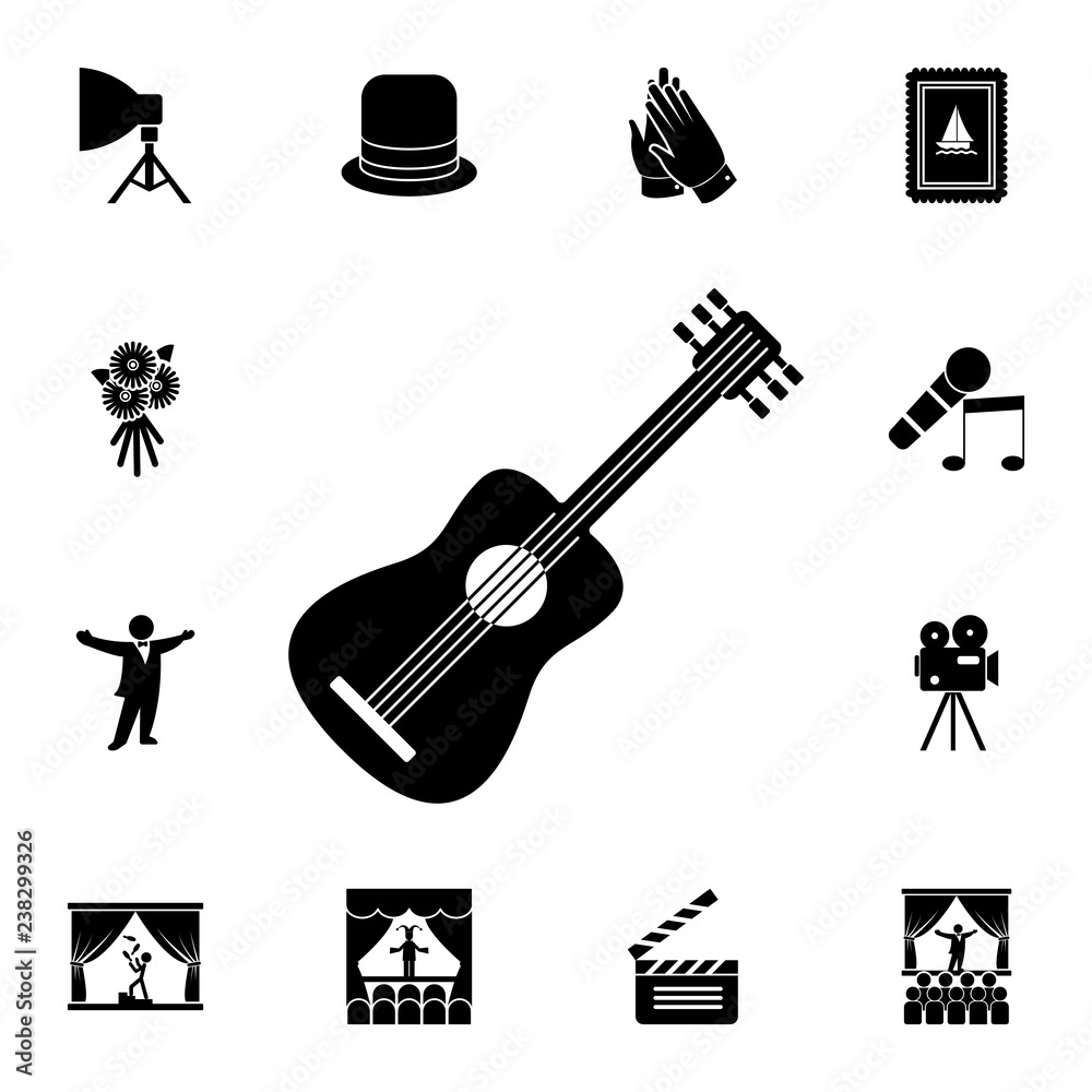 guitar icon. Detailed set of theater icons. Premium graphic design. One of the collection icons for websites, web design, mobile app