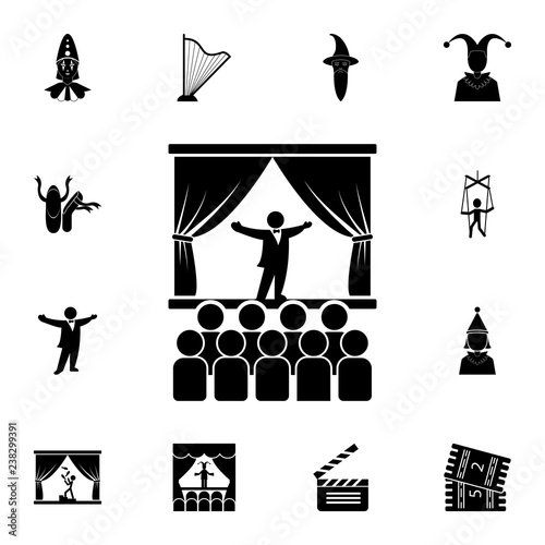 opera singer on stage icon. Detailed set of theater icons. Premium graphic design. One of the collection icons for websites, web design, mobile app