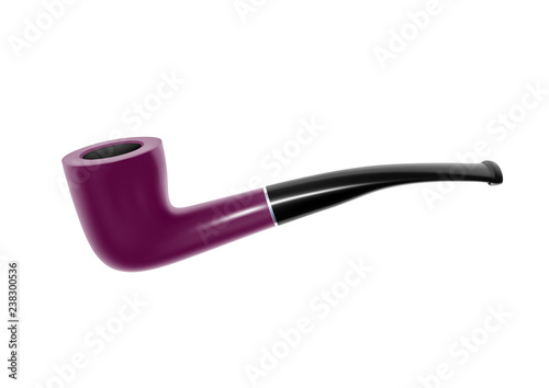 Smoking pipe in the vector.Smoking pipe. Vector illustration.Old-fashioned smoking pipe.