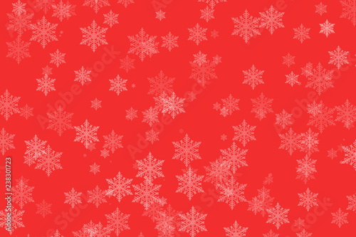 Winter Snowflakes on red