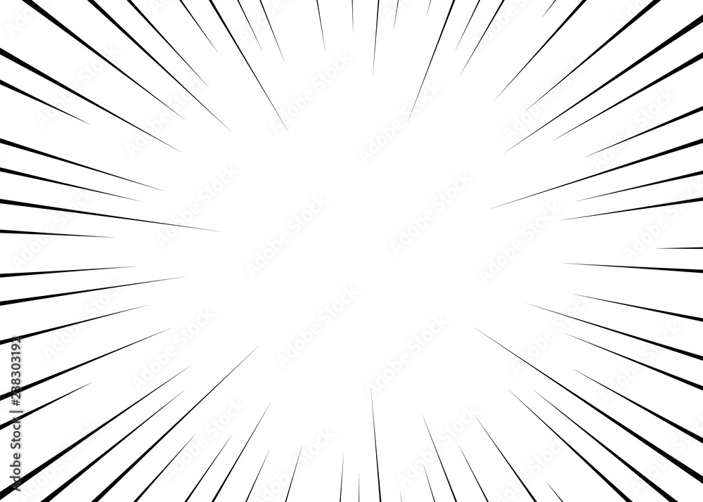 Vector black radial lines for comics, superhero action. Manga frame speed, motion, explosion background. Design element isolated white background. Vector black radial lines for comics, superhero action. Manga frame speed, motion, explosion background. Design element isolated white background.