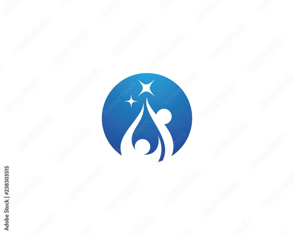 Obraz premium community care Logo template