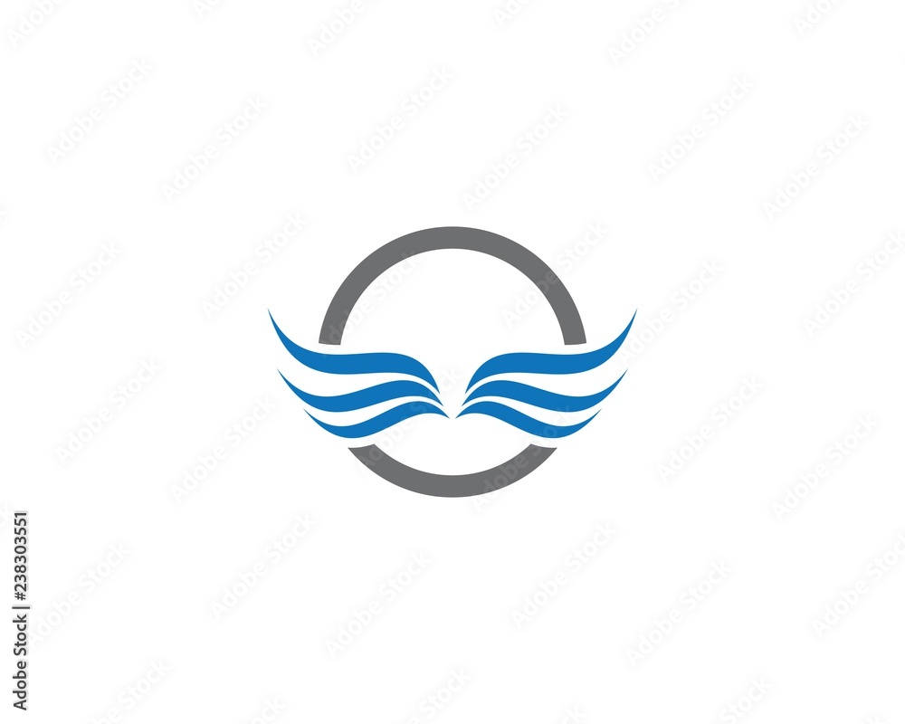 Naklejka premium wing logo vector