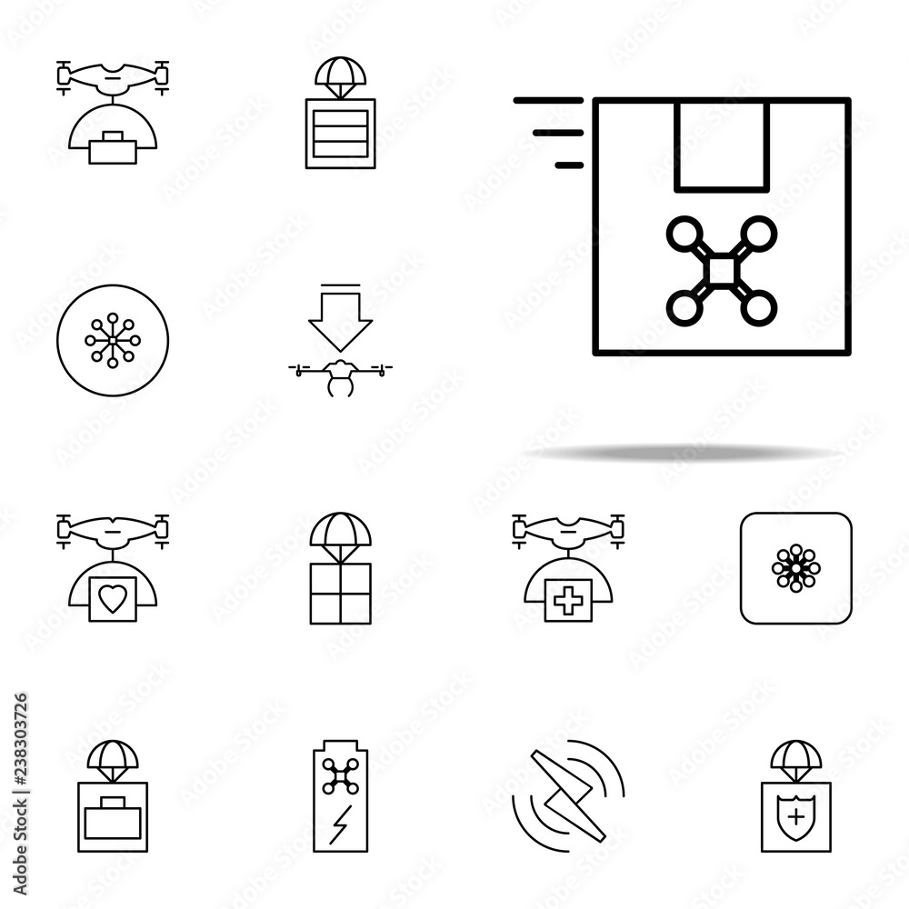 drone in a box icon. Drones icons universal set for web and mobile