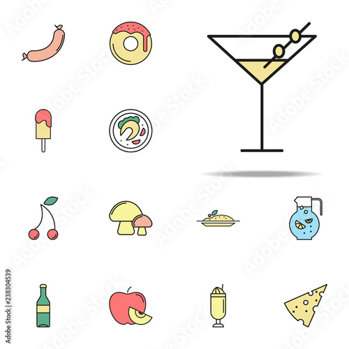 cocktail with olives colored icon. food icons universal set for web and mobile