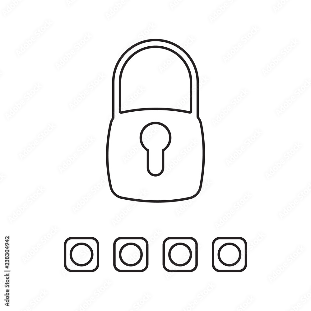 password icon. Element of cyber security for mobile concept and web apps icon. Thin line icon for website design and development, app development