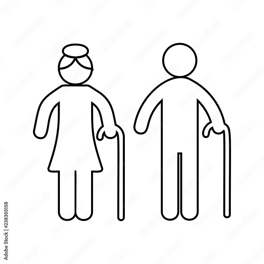 elderly couple icon. Element of cyber security for mobile concept and web apps icon. Thin line icon for website design and development, app development elderly couple icon. Element of cyber security for mobile concept and web apps icon. Thin line icon for website design and development, app development
