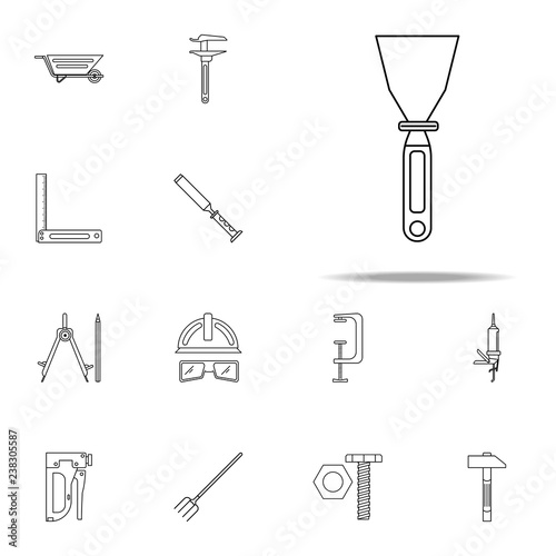 putty knife icon. Home repair tool icons universal set for web and mobile