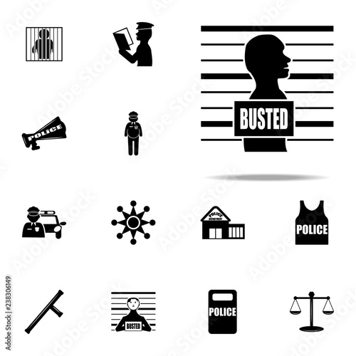 photo of the criminal icon. Police icons universal set for web and mobile