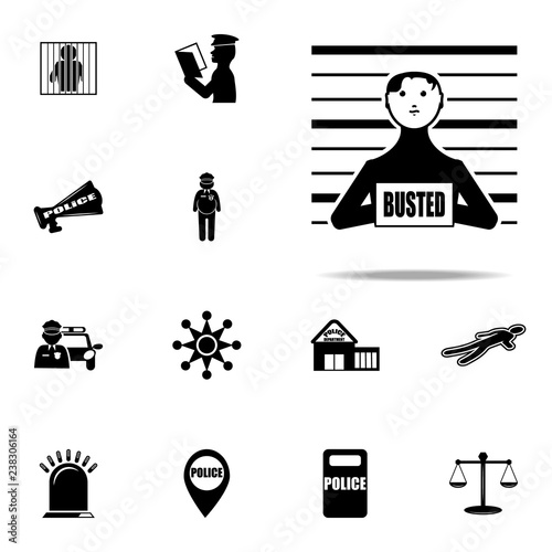 photo of the criminal icon. Police icons universal set for web and mobile