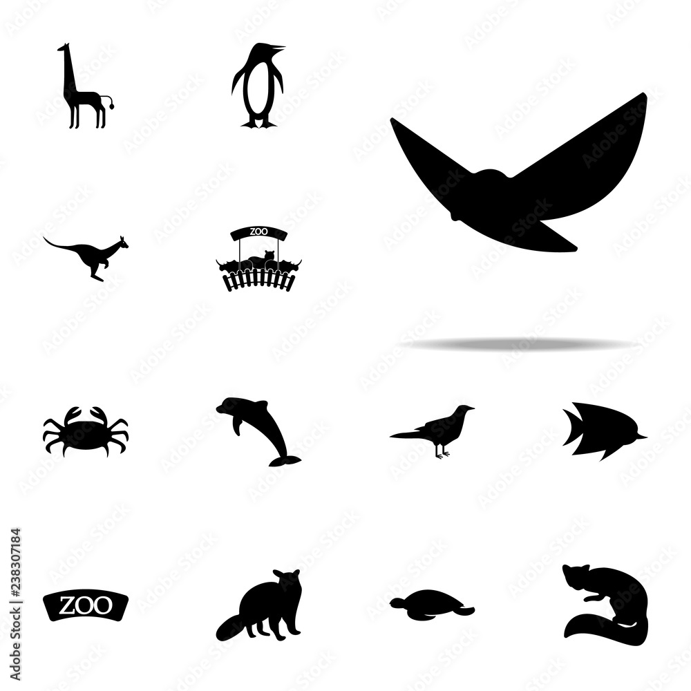 silhouette of a bird icon. zoo icons universal set for web and mobile