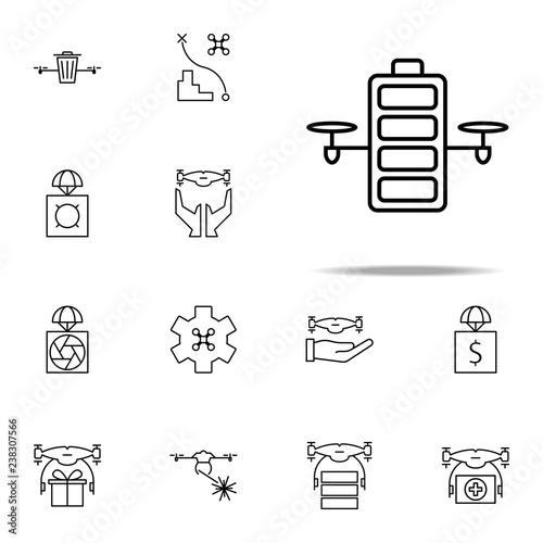 charging a drone icon. Drones icons universal set for web and mobile