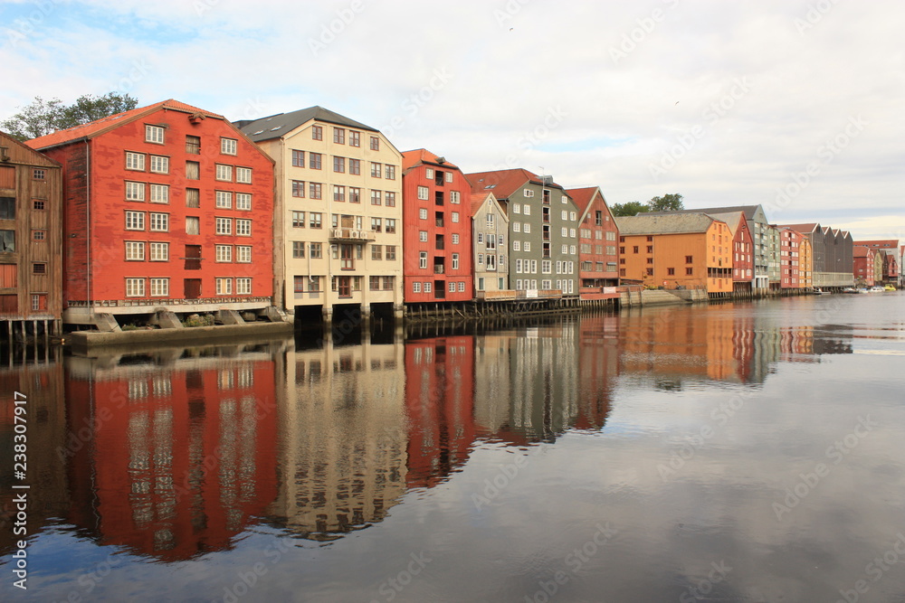 Vieille Ville Trondheim Norvège - Trondheim Old Town Norway