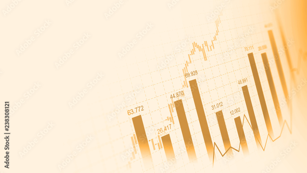 Obraz premium Stock market or forex trading graph in graphic concept
