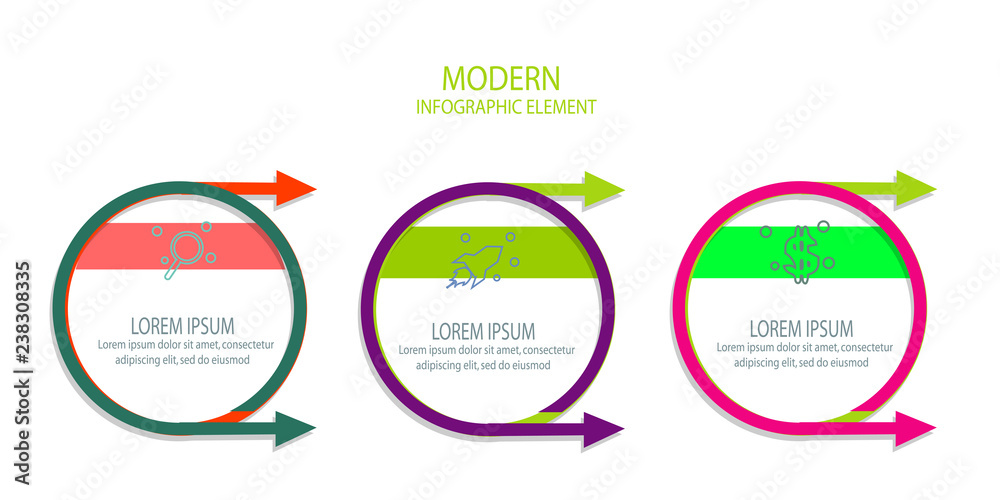circle arrow infographic template element design vector circle arrow infographic template element design vector