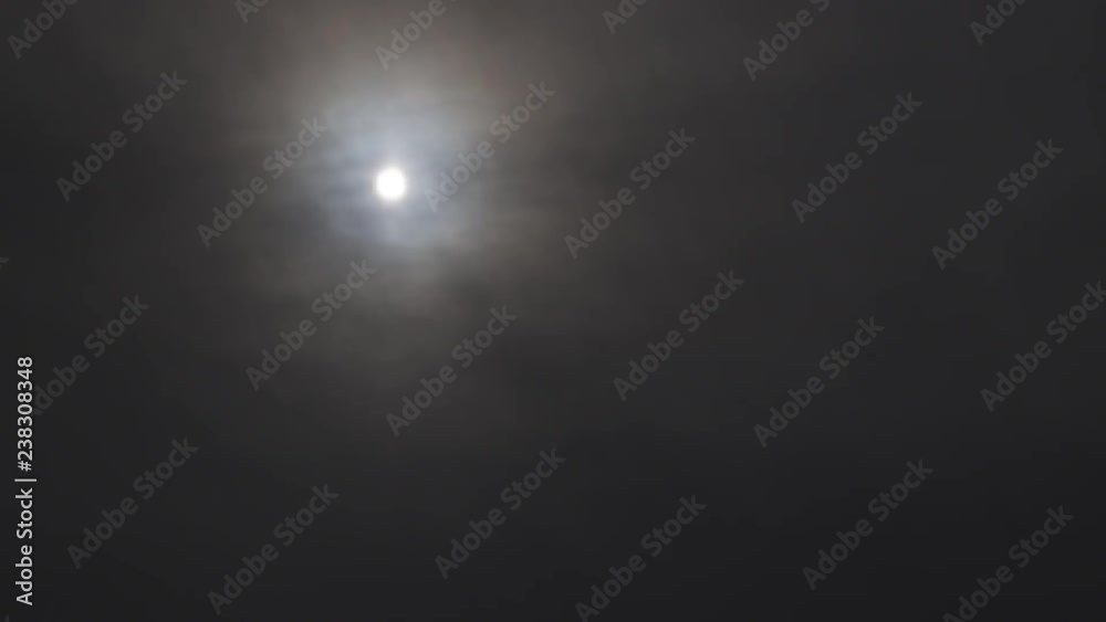 Low clouds obscured the sun Low clouds obscured the sun