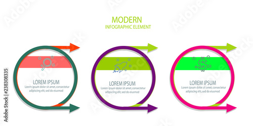 circle arrow infographic template element design vector