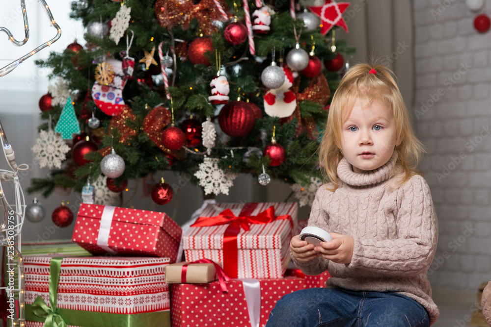 Little girl  with Christmas