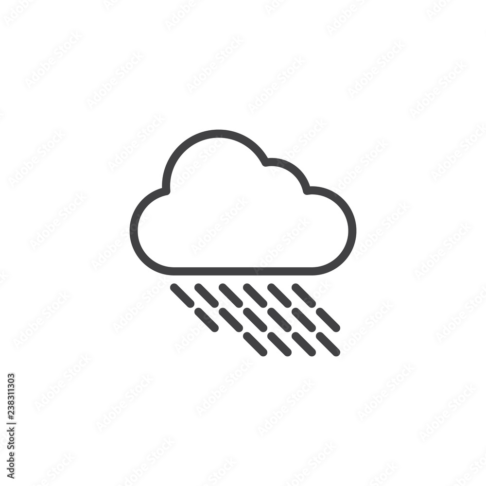 Hailstorm cloud outline icon. linear style sign for mobile concept and web design. Rainy weather simple line vector icon. Symbol, logo illustration. Pixel perfect vector graphics Hailstorm cloud outline icon. linear style sign for mobile concept and web design. Rainy weather simple line vector icon. Symbol, logo illustration. Pixel perfect vector graphics