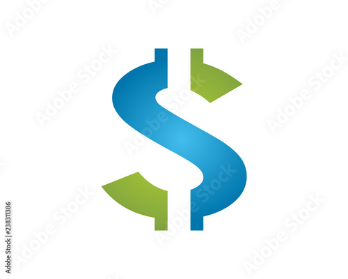 S dollar logo icon template