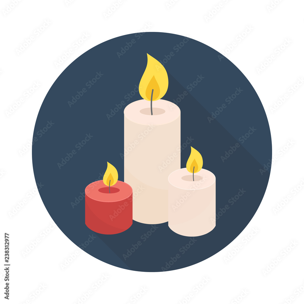 candle icon in flat style with long shadow, isolated vector illustration on white transparent background. candle icon in flat style with long shadow, isolated vector illustration on white transparent background.