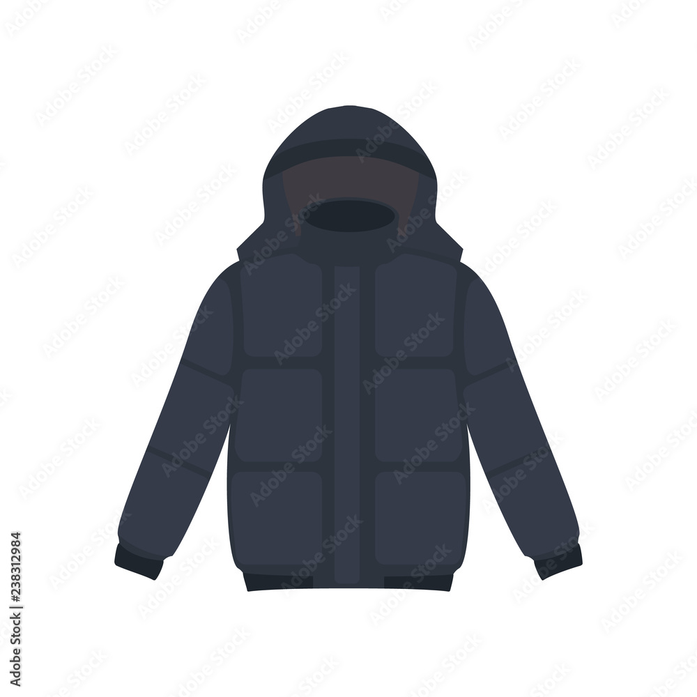jacket icon in flat style isolated vector illustration on white transparent  background. Winter clothing. Stock Vector | Adobe Stock