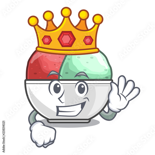 King sorbet ice with black bowls character