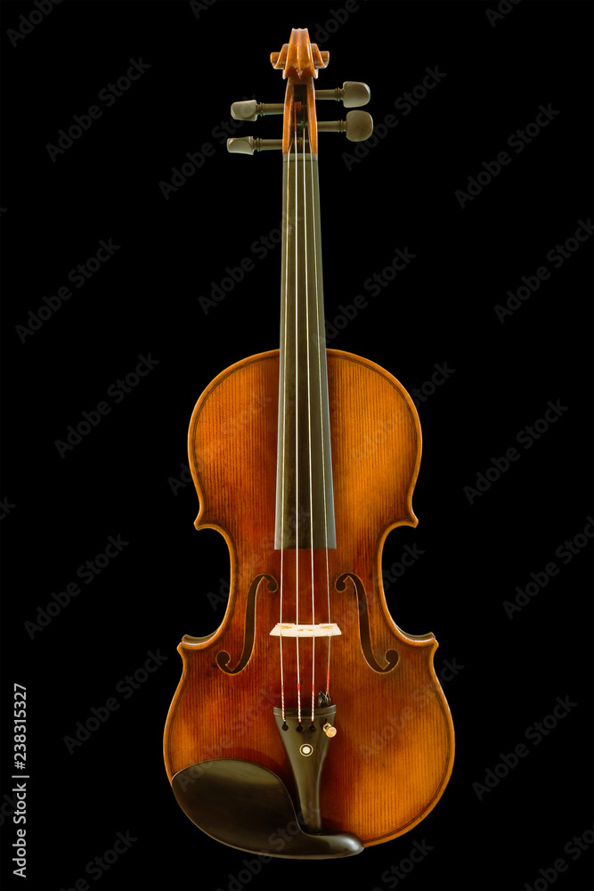 Fototapeta premium Beautiful vintage violin isolated with clipping path.