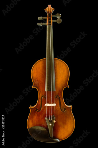 Beautiful vintage violin isolated with clipping path.