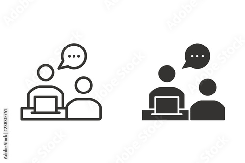 Management consulting vector icon for graphic and web design.