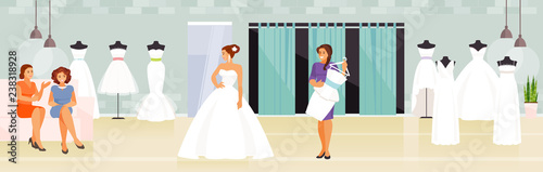 Wedding shop vector