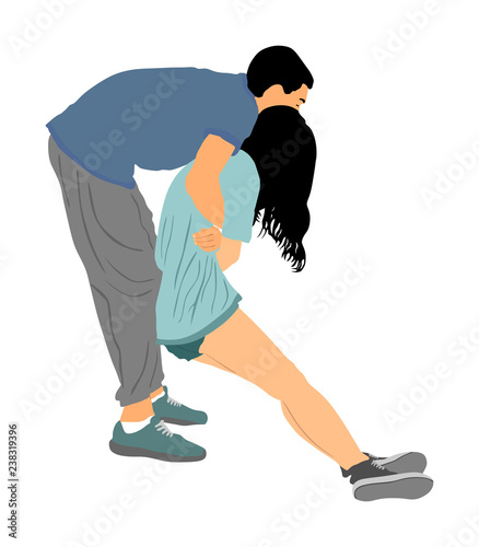 Rescue drowning first aid vector illustration. Patient woman in unconscious. Drunk person overdose party. Sneak attack victim rescue. CPR rescue team. Victim of fire evacuation. Earthquake rescue. 