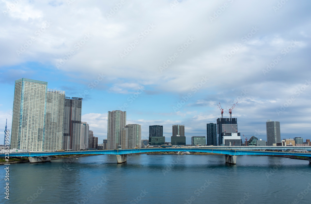 東京晴海運河の風景 東京晴海運河の風景