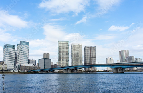 東京晴海運河の風景