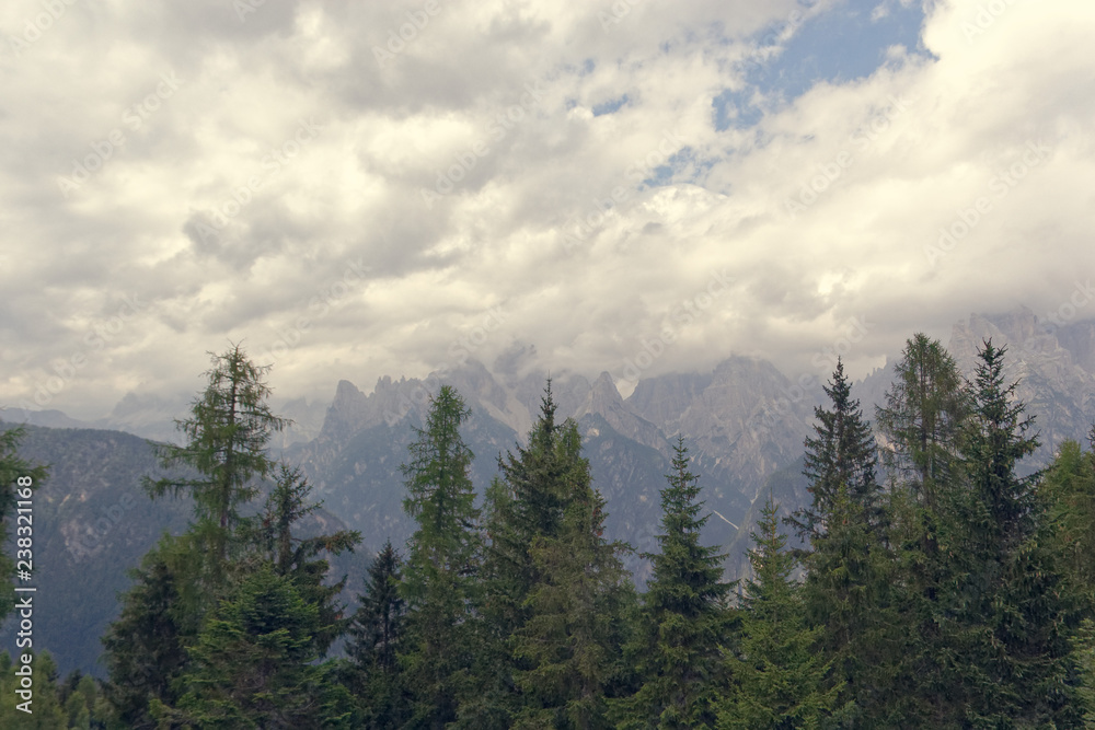 Auronzo di Cadore: Italy: panoramic view from the top of the mountain. Auronzo di Cadore: Italy: panoramic view from the top of the mountain.