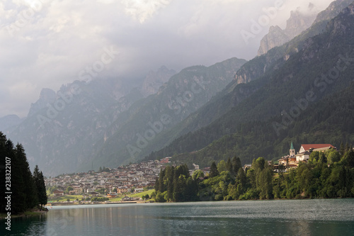 Auronzo di Cadore, Italy a picturesque view of the city in the foothills of the Alps