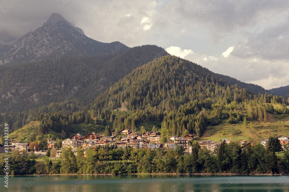 Auronzo di Cadore, Italy a picturesque view of the city in the foothills of the Alps