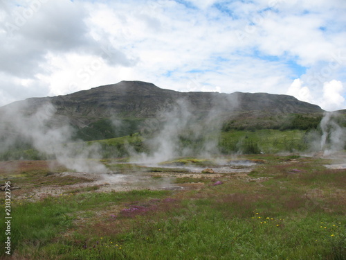 Small geysers in Iceland