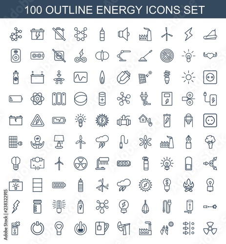 100 energy icons