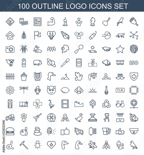 100 logo icons