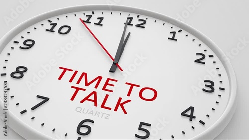 Wallpaper Mural time to talk modern bright clock style Torontodigital.ca