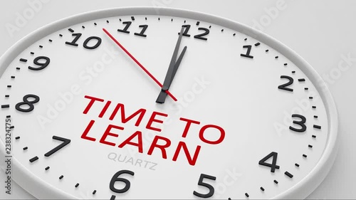 Wallpaper Mural time to learn modern bright clock style Torontodigital.ca