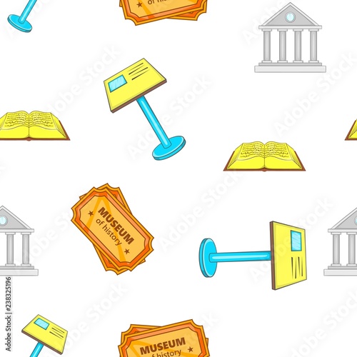 Museum pattern. Cartoon illustration of museum vector pattern for web