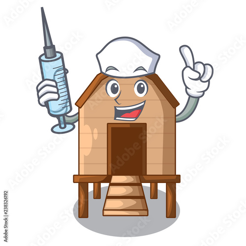 Nurse chiken coop isolated on a mascot