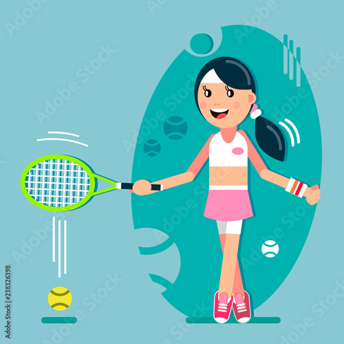 girl playing tennis