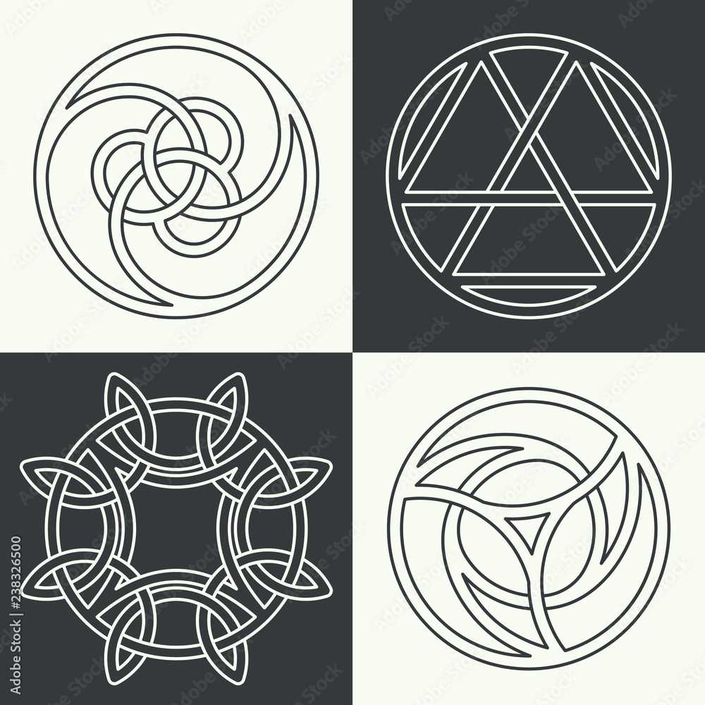 Set of the ancient symbols